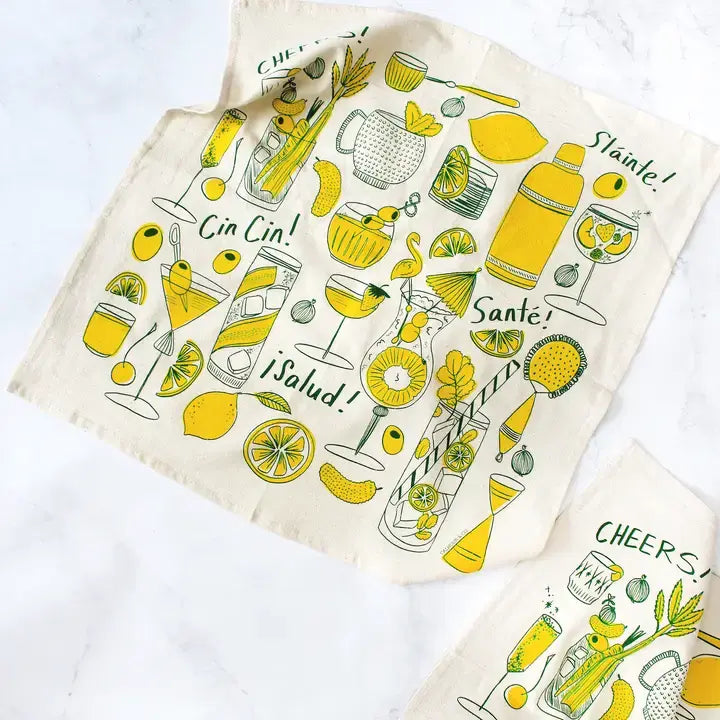 Cocktail Party Tea Towel- Limoncello