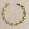 18k GF Rounded Opal Bracelet