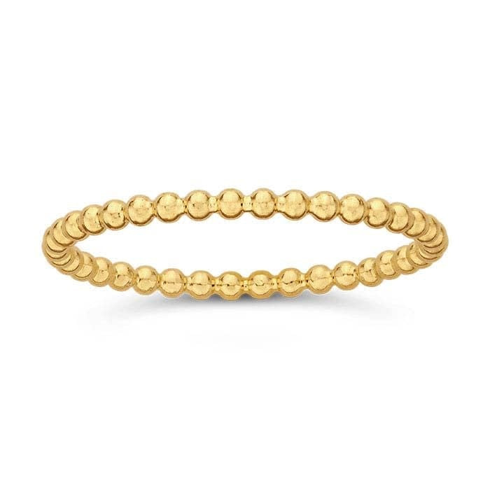 14kt Gold 1.5mm Beaded Ring - Size 7 6437277