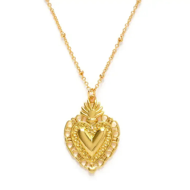 Flame of Love Heart Necklace