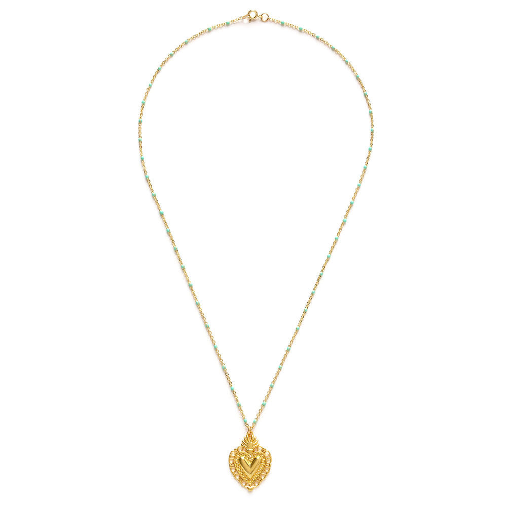 Flame of Love Heart Necklace