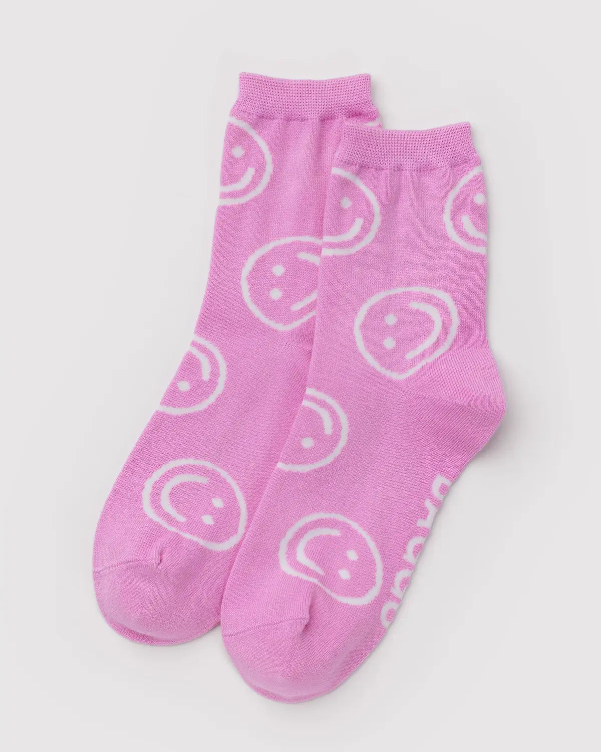 Baggu Crew Sock- Pink Happy