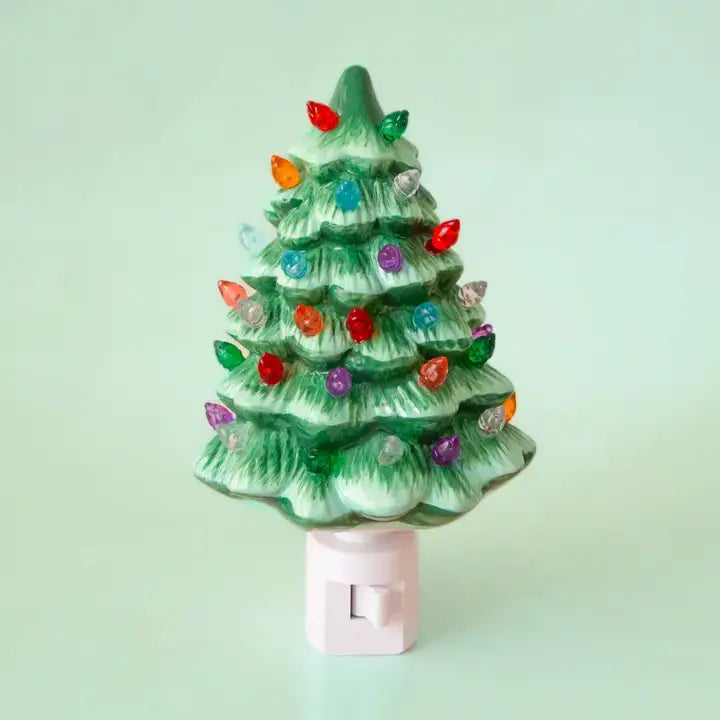 Vintage Tree Night Light- Green