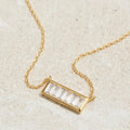 Baguette Crystals Bar Nacklace-G