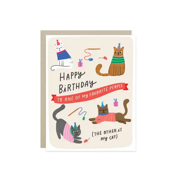 Favorite Cat Birthday Card