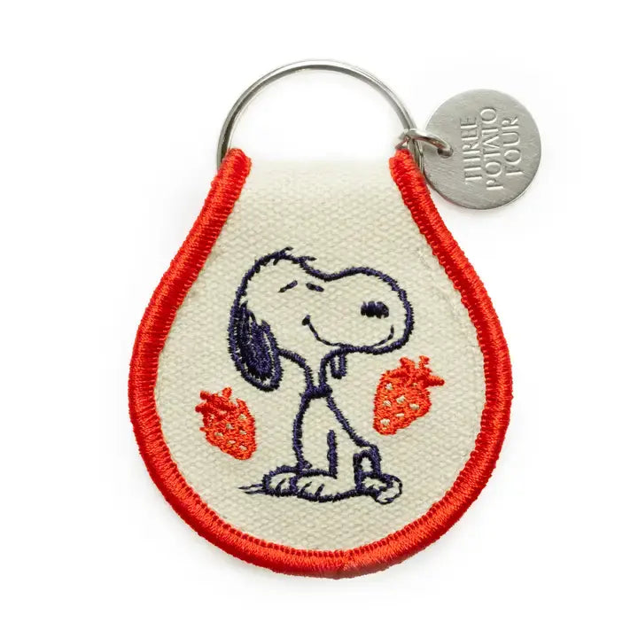 Patch Keychain-Snoopy Strawberry