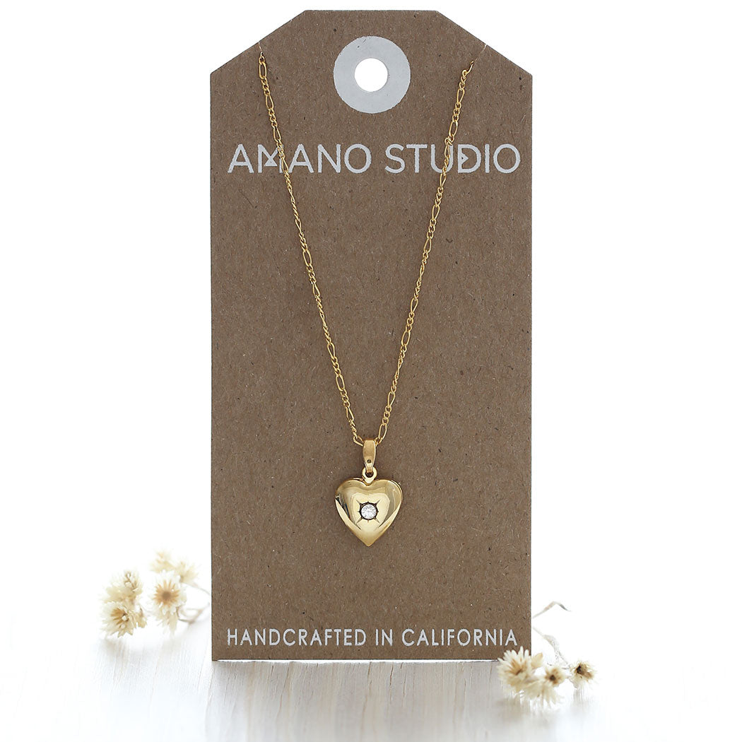 Small Heart Locket Gold