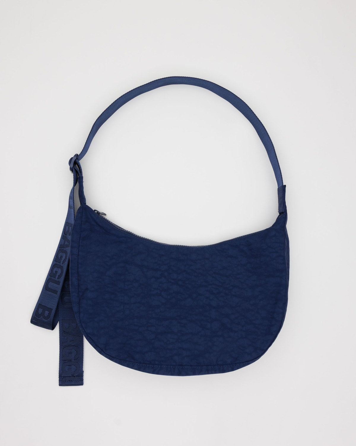 Medium Nylon Crescent Bag- Navy
