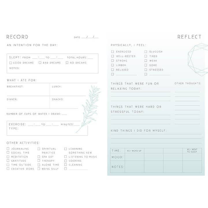 Self-Care: A Day and Night Reflection Journal