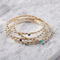 Brass Studded Bangle with Lapis
