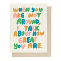 I Talk About You Card