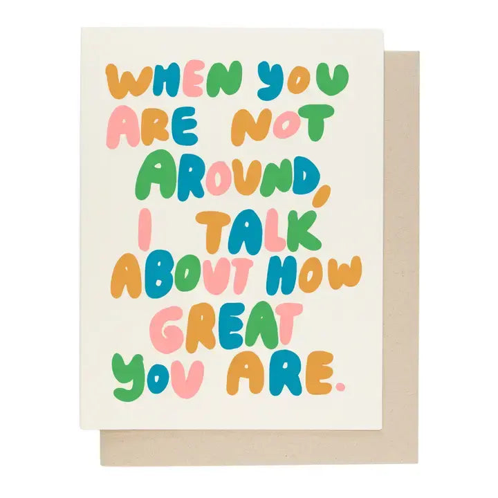 I Talk About You Card
