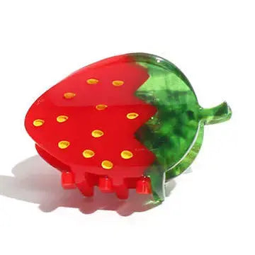 Mini Red Strawberry Hair Clip