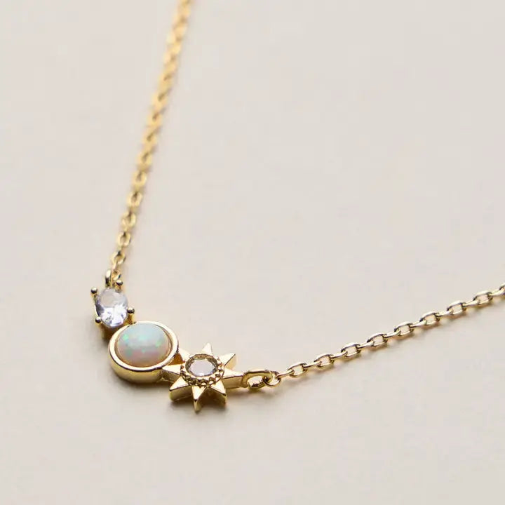 Sun and Moon Necklace- G