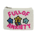 Fully Beaded Coin Purse- Anxiety