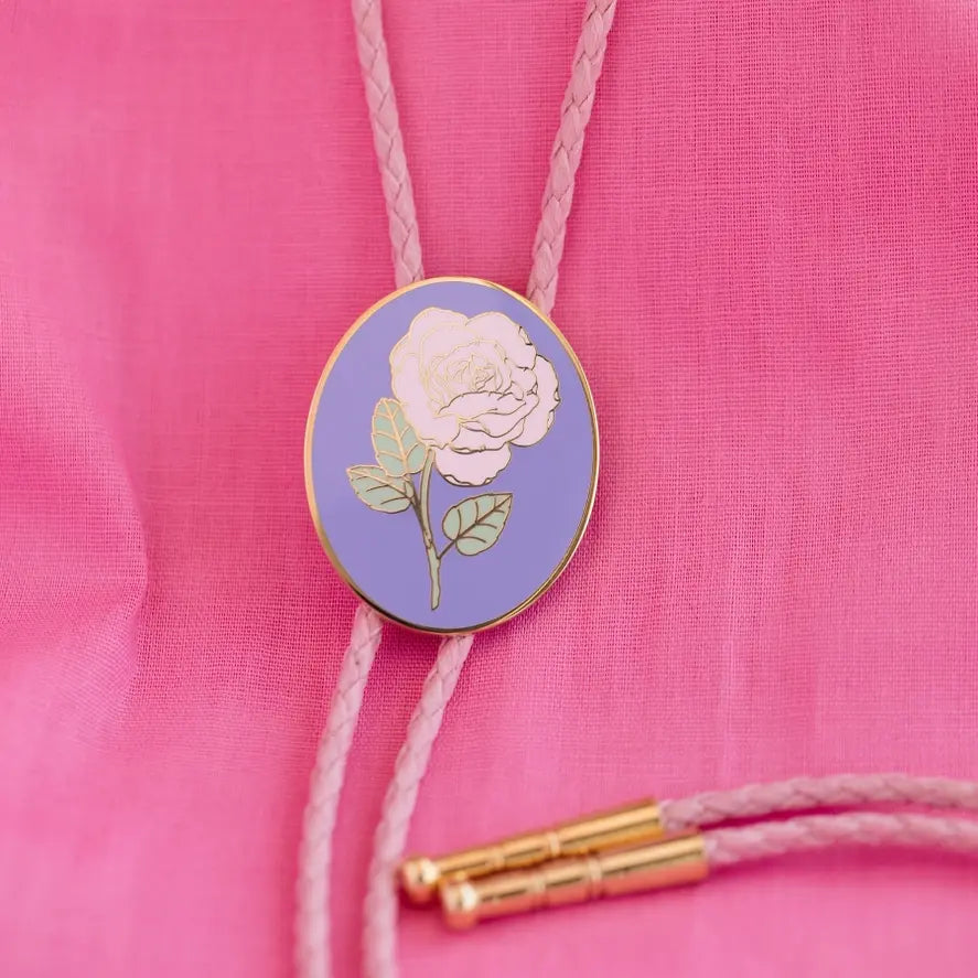 Rose Bolo Tie - Pink