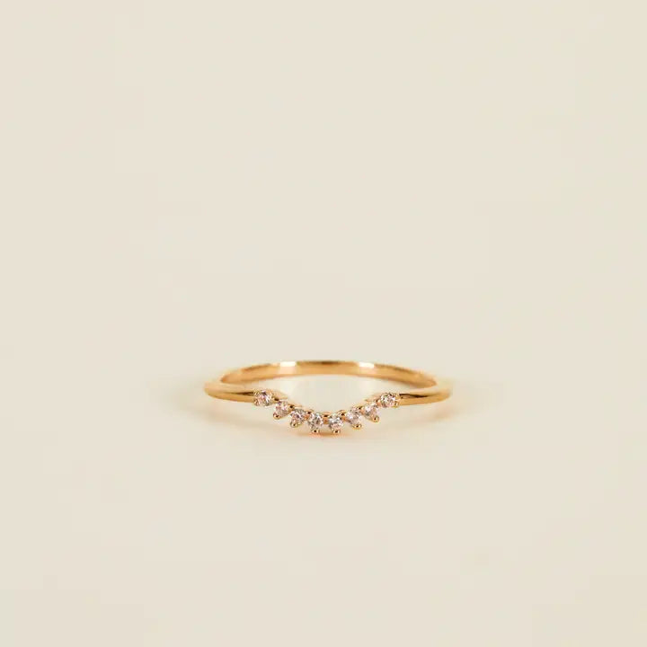 Arched Crown Champagne Ring - 8