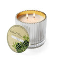 Roland Pine 14 oz Silver & Gold Ribbed Glass