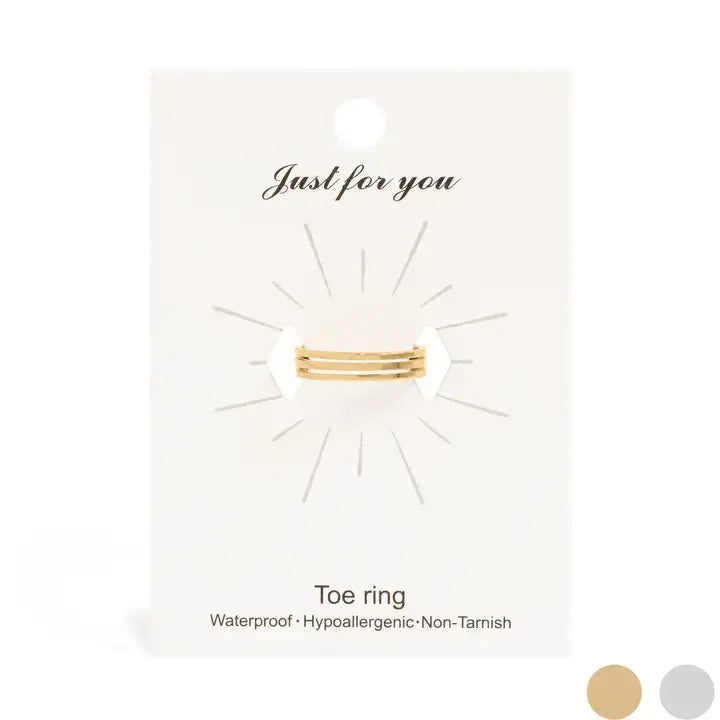 18K Gold Pvd Triple Toe Ring