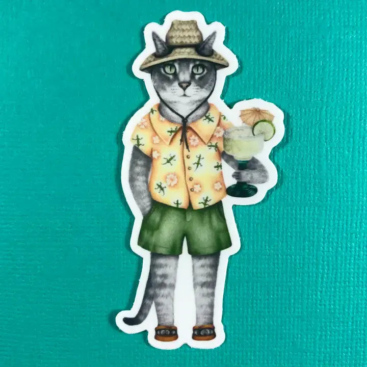 Margarita Cat Sticker