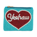 Fully Beaded Coin Purse- Yeehaw