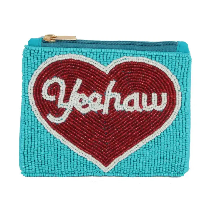 Fully Beaded Coin Purse- Yeehaw