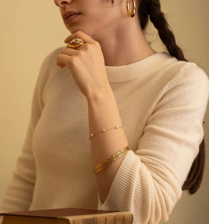 Hammered Bangles Set of 4