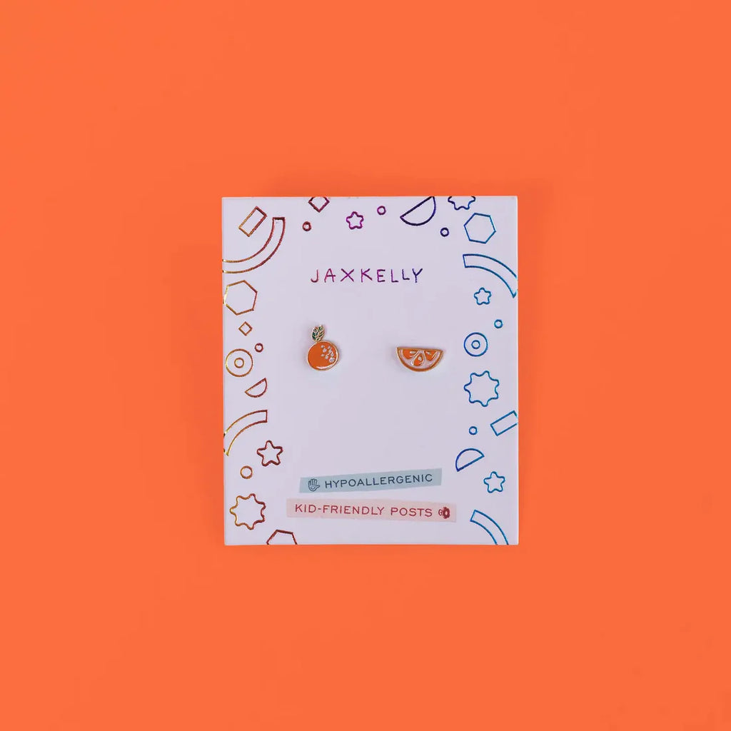 Kids Earrings: Orange