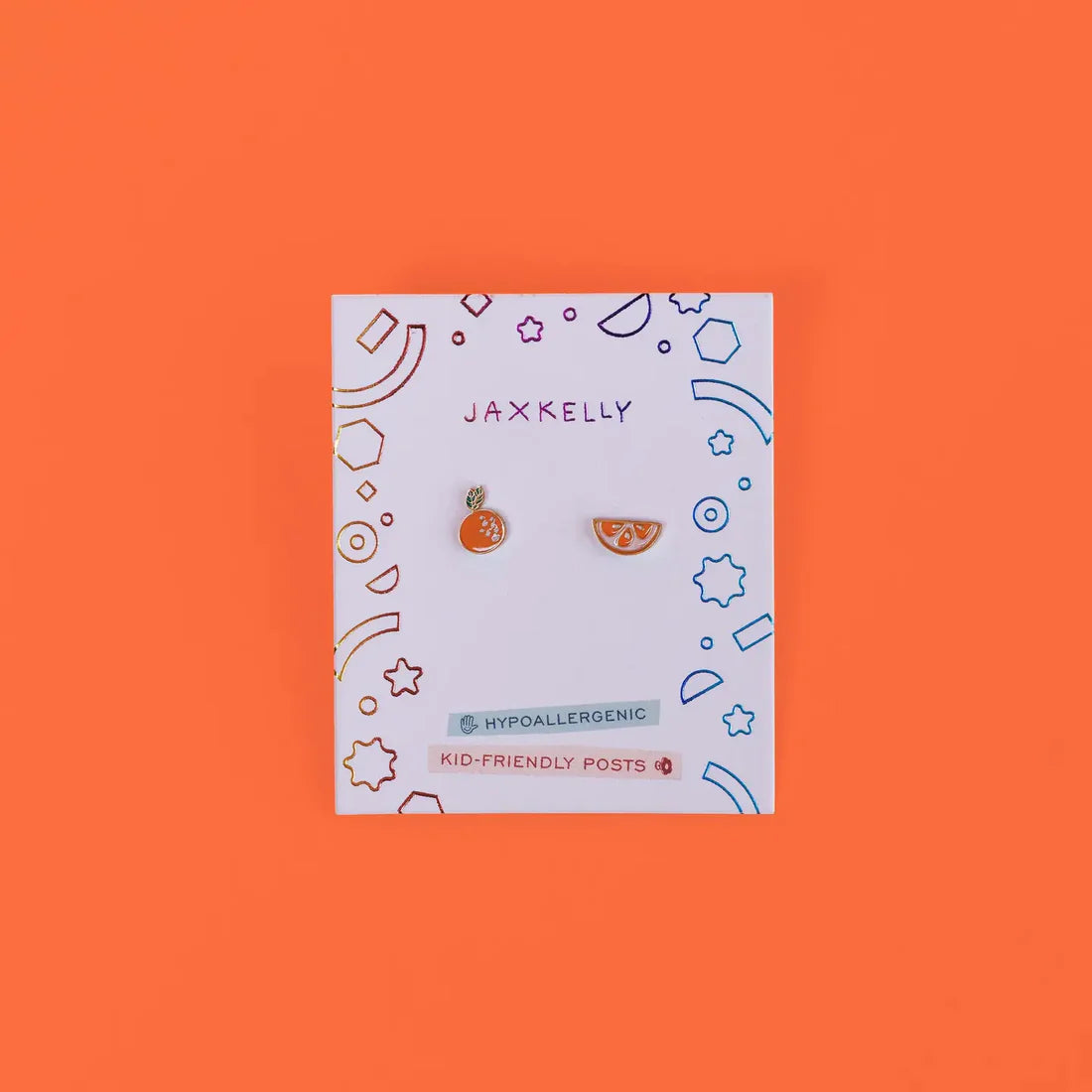 Kids Earrings: Orange