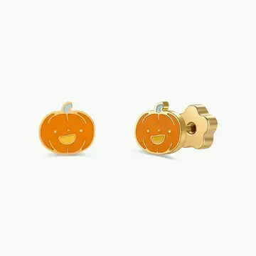 Kids Earrings: Pumpkin