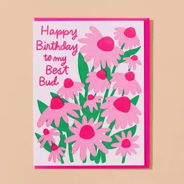 Best Bud Birthday Card