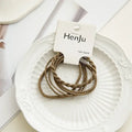 4 Pack Hair Ties- Coffee