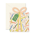 Birthday Gift Star Candles Die-Cut Card