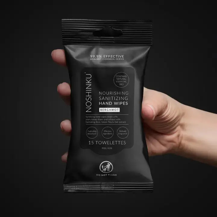 Hand Sanitizing Travel Wipes- Bergamot