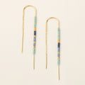 Chromacolor Miyuki Thread Earring - Cobalt Multi/Gold