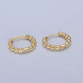 Dainty Gold Fill Beaded Ball Huggie