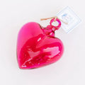 Blown Glass Heart - Pink - Mini