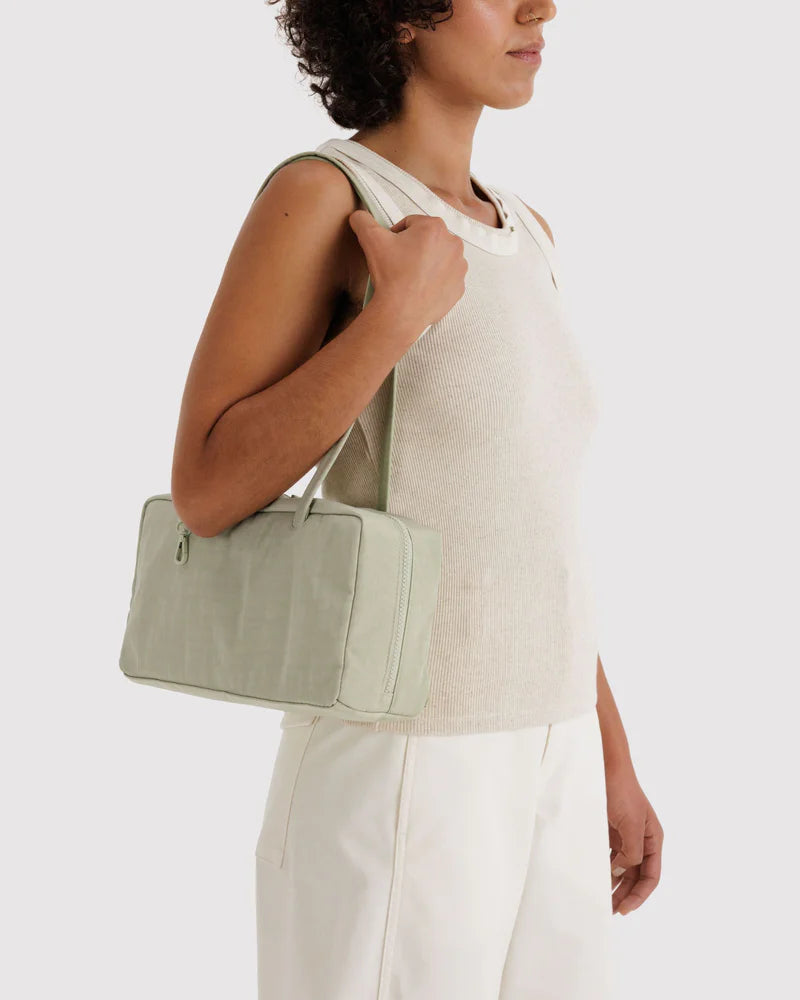 Nylon Bowler Bag- Celadon