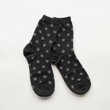 Polka Dots Casual Socks - Black