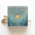Zodiac Necklace Gold Aquarius