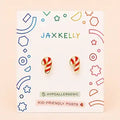 Kids Earrings: Candy Canes