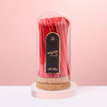 Corked Glass Dome Matches- Ruby Red