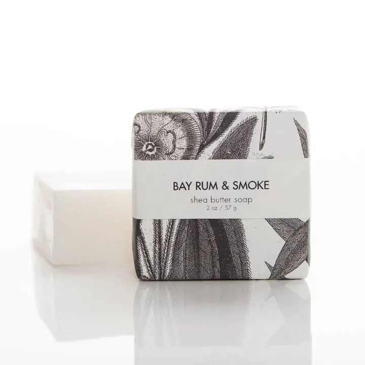 Petite Shea Butter Soap: Bay Rum & Smoke