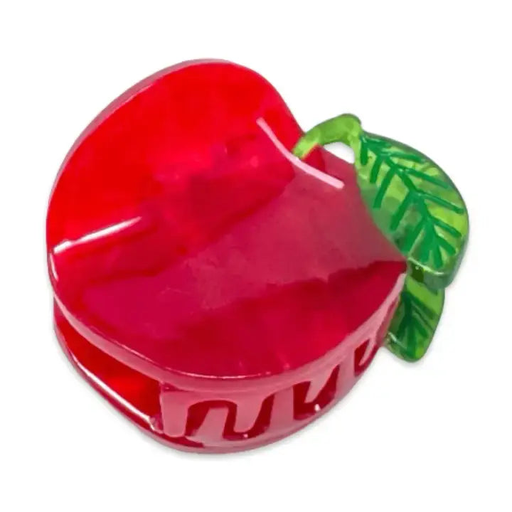 Mini Red Apple Hair Clip