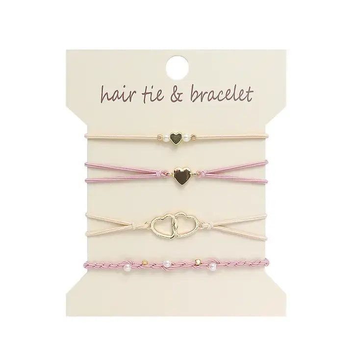 Hair Tie Bracelets- Heart