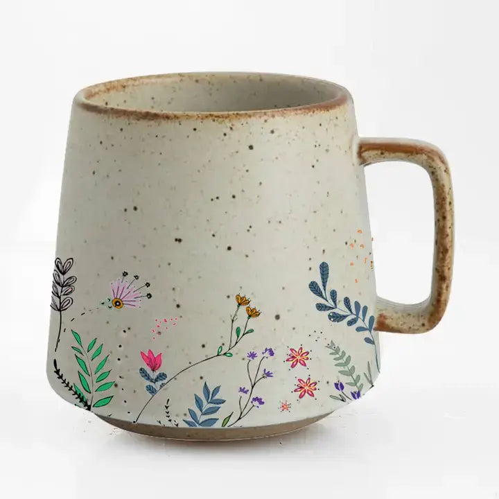 Floral Bloom Stoneware Mug