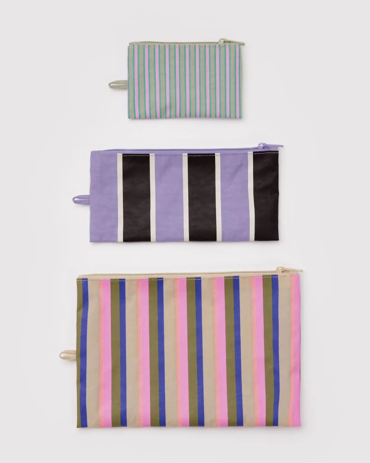 Flat Pouch Set- Candy Shop Stripes