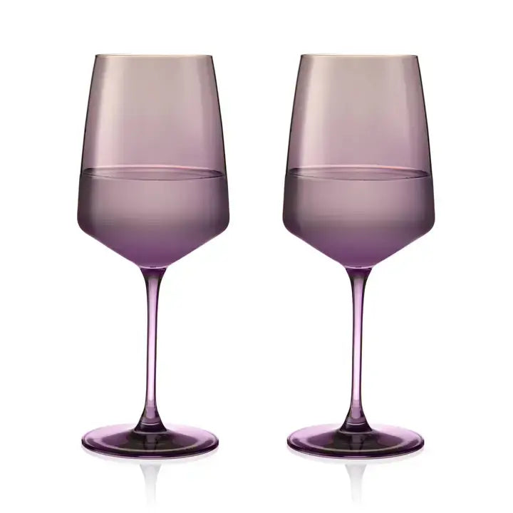 Nouveau Wine Glasses - Violet