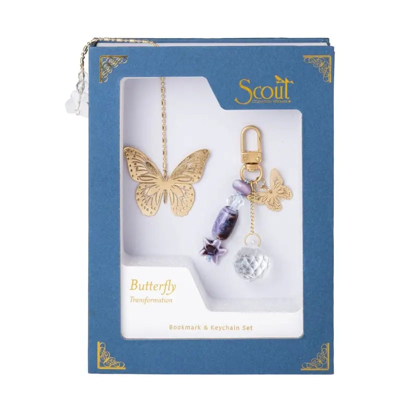 Bookmark & Keychain Set - Butterfly/Transformation
