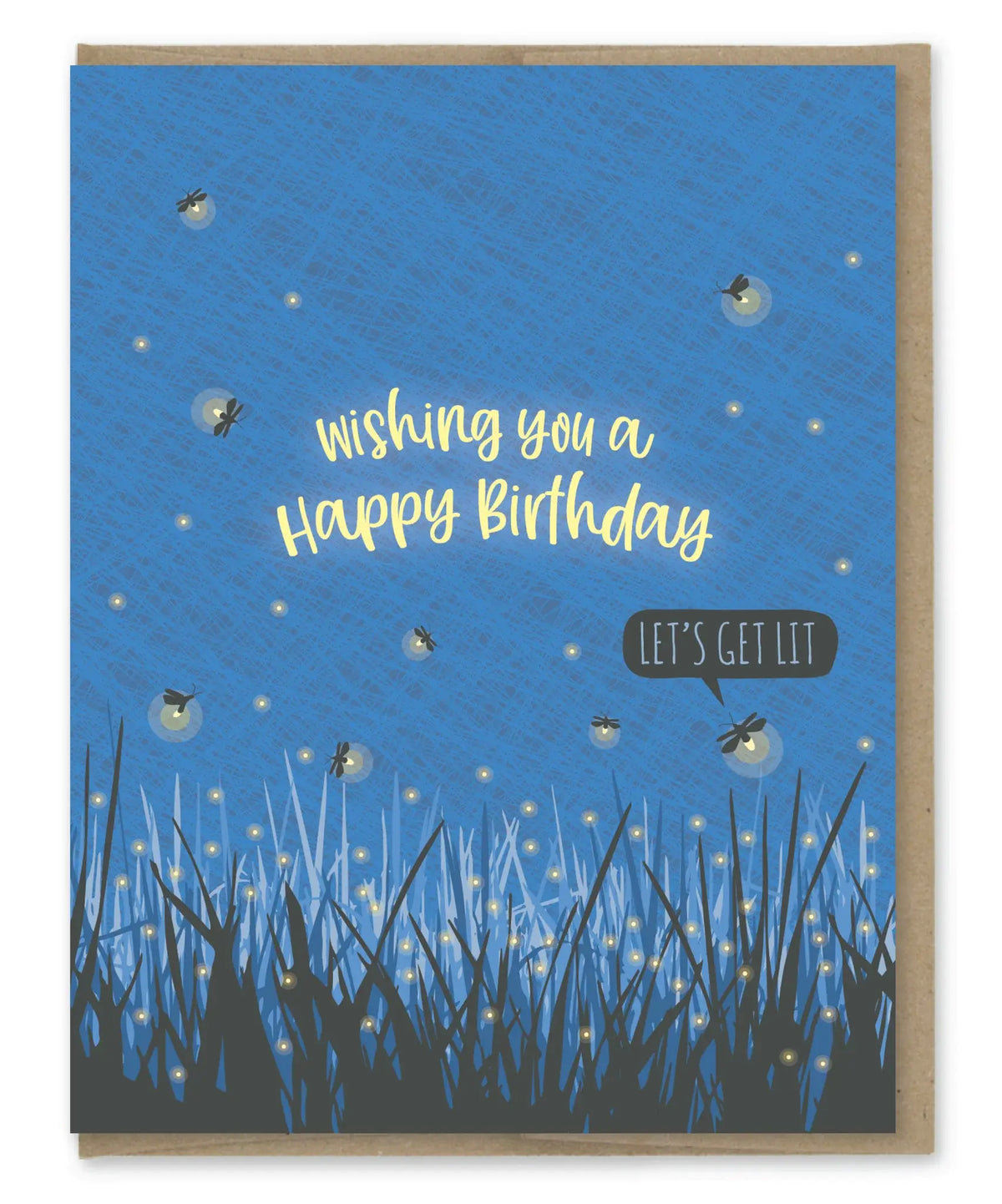 Get Lit Fireflies Birthday Card